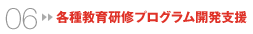 各種教育研修プログラム開発支援